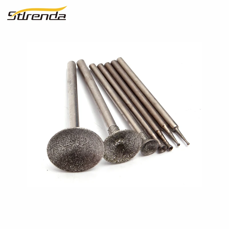 STLRENDA алмазные шлифовальные головки иглы Q ДРЕЛЬ Dremel гальванические шпильки 2 35/3