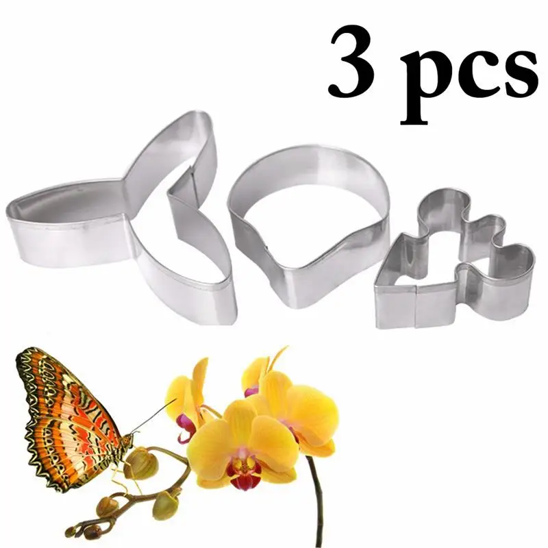 3pcs Orchid Petal Cookie Cutter Mold Stainless Steel Pastry Biscuit Fondant Cake Baking Mold Cake Decorating Tools
3pcs Orchid Petal Cookie Cutter Mold Stainless Steel Pastry Biscuit Fondant Cake Baking Mold Cake Decorating Tools