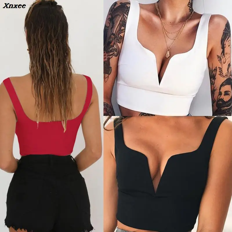 Xnxee Black deep v neck winter sexy crop top Women white strap short tank tops Female red sleeveless party club cropped cami
Xnxee Black deep v neck winter sexy crop top Women white strap short tank tops Female red sleeveless party club cropped cami