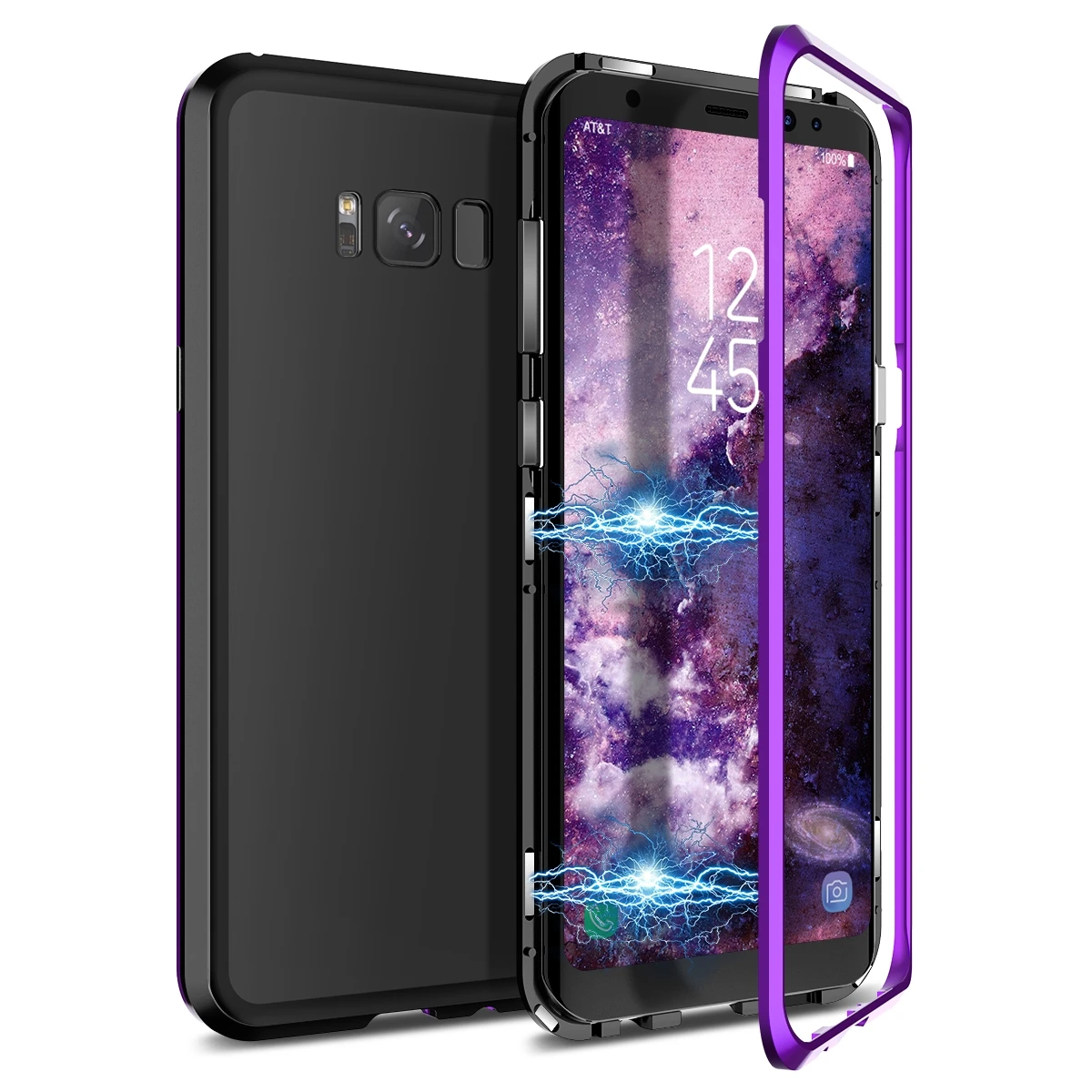 Чехол 2 в 1 для Samsung Galaxy S8 S9 Plus чехол жесткая прозрачная задняя крышка магнитный
