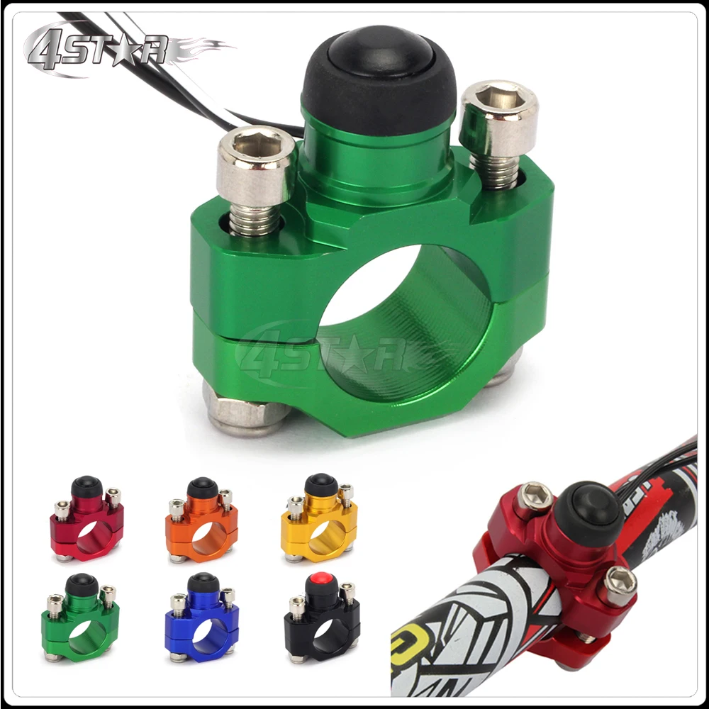Motorcycle Green CNC 22MM Universal Kill Switch Stop Start Button Rotating Bar Clamp For KAWASAKI KX125 KX250 KX250F KX450F KLX
Motorcycle Green CNC 22MM Universal Kill Switch Stop Start Button Rotating Bar Clamp For KAWASAKI KX125 KX250 KX250F KX450F KLX