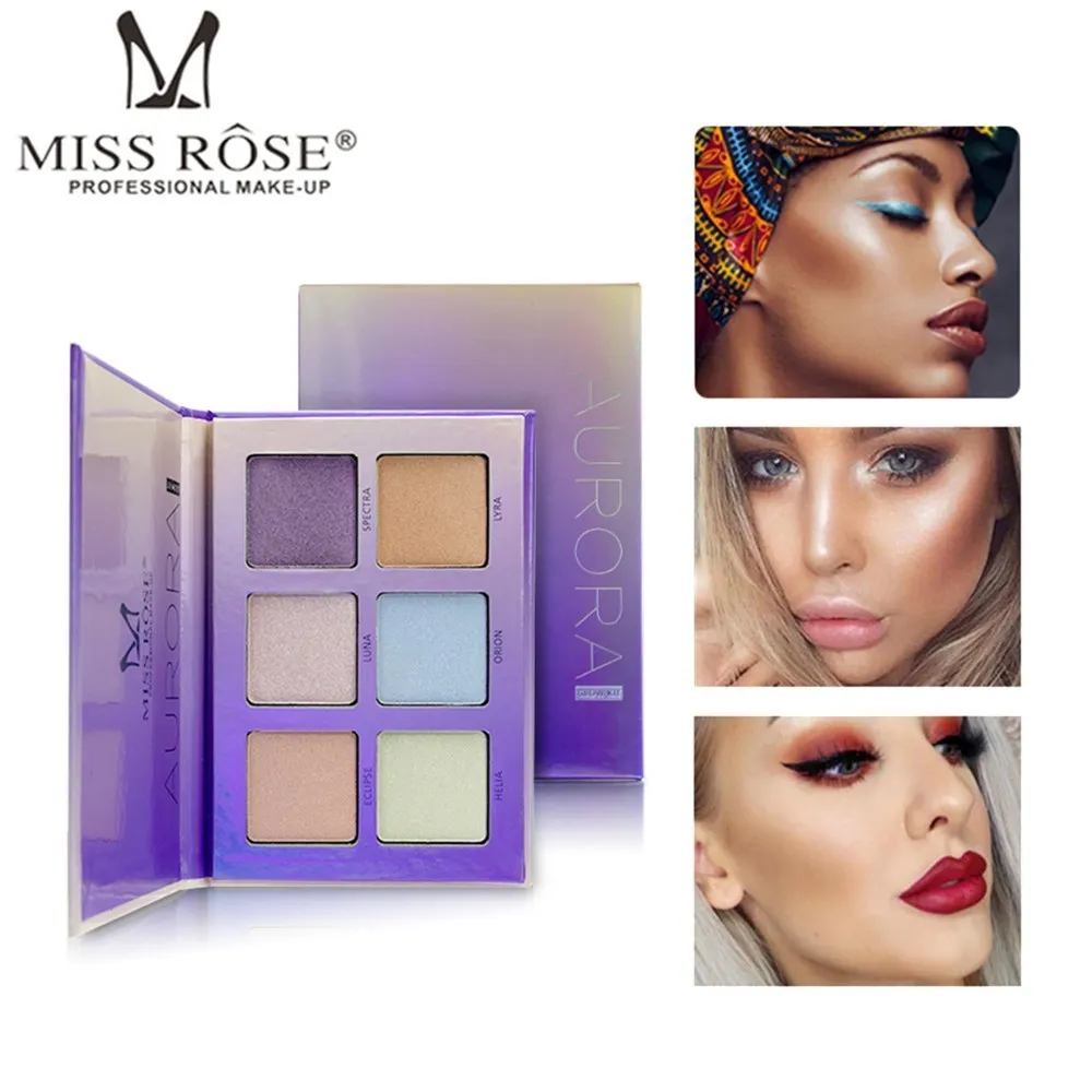 MISS ROSE Makeup хайлайтер палитра мерцающий Осветляющий консилер пудра для лица 3D