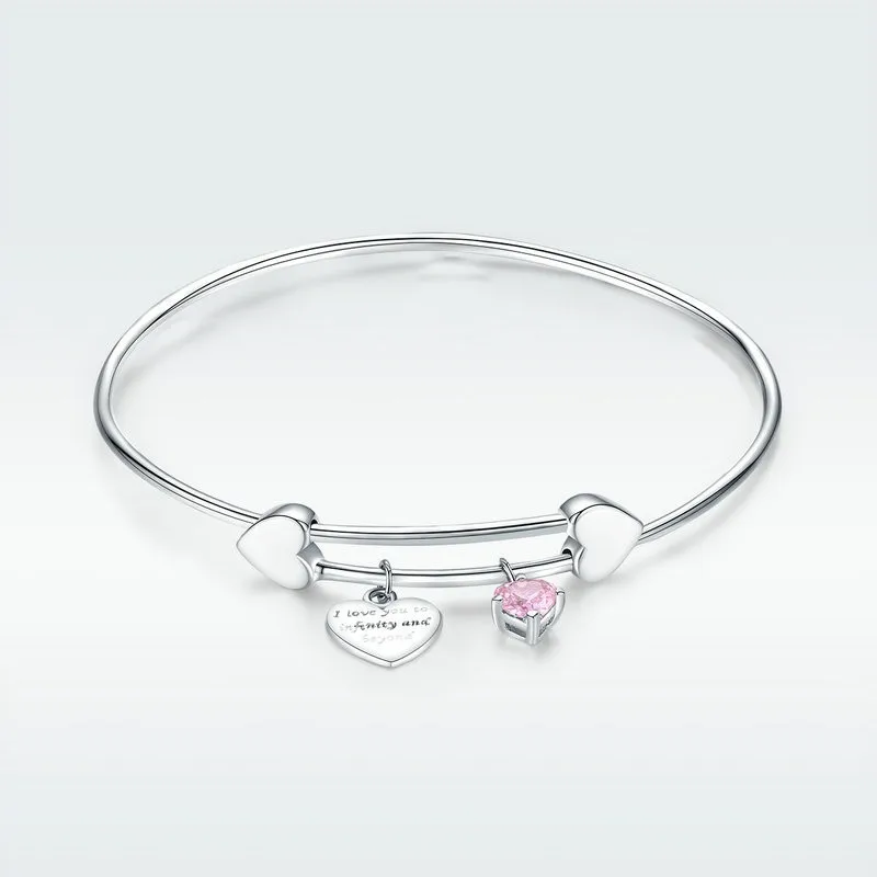 Romantic Authentic 925 Sterling Silver I Love You Love Heart Female Bangles For Women Sterling Silver Jewelry Scb124
Romantic Authentic 925 Sterling Silver I Love You Love Heart Female Bangles For Women Sterling Silver Jewelry Scb124