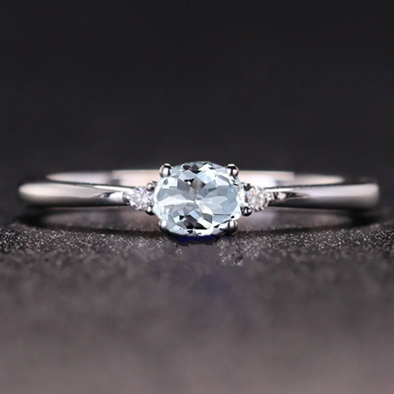 Solid 14k White Gold SI2 Naural Diamonds Aquamarine Engagement Wedding Ring For Women Anniversary Party Fine Jewelry Gift
Solid 14k White Gold SI2 Naural Diamonds Aquamarine Engagement Wedding Ring For Women Anniversary Party Fine Jewelry Gift