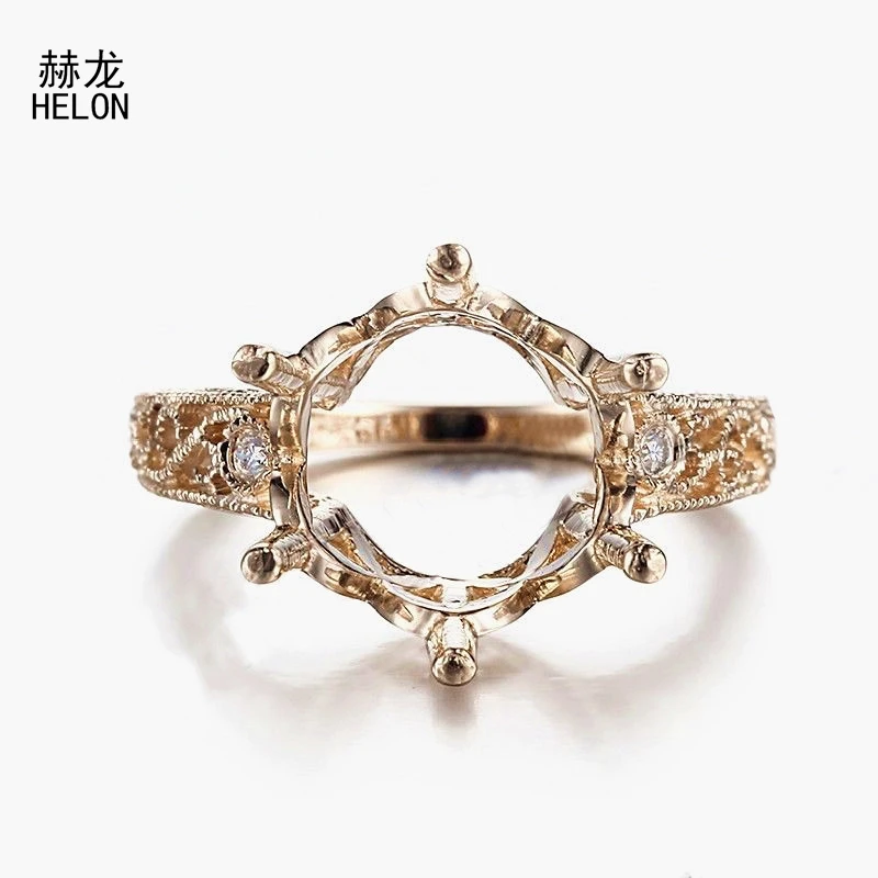 Solid 10K Yellow Gold VS/H Natural Diamond 11mm-12mm Round Cut Engagement Wedding Semi Mount Vintage Art Deco Fine Jewelry Ring
Solid 10K Yellow Gold VS/H Natural Diamond 11mm-12mm Round Cut Engagement Wedding Semi Mount Vintage Art Deco Fine Jewelry Ring