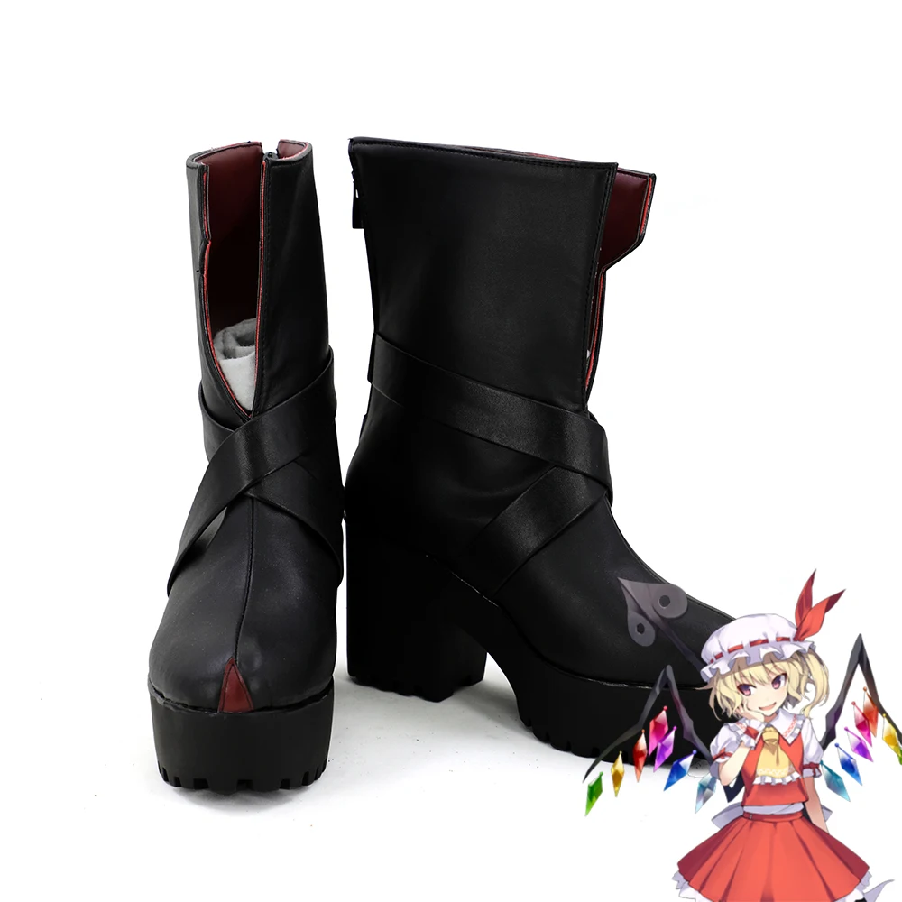 Новые туфли для косплея Touhou Project Flandre Scarlet женские сапоги | Тематическая одежда и