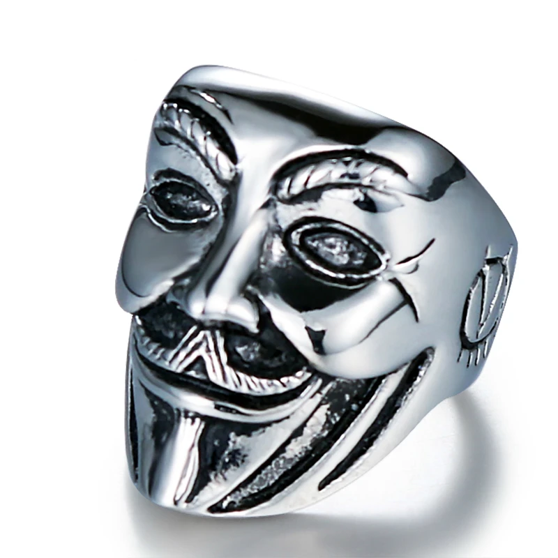 jingyang 2019 New Fashion Stainless Steel Clown Mask Black With Skull Rings Accessories Jewellery Gifts For Men
jingyang 2019 New Fashion Stainless Steel Clown Mask Black With Skull Rings Accessories Jewellery Gifts For Men
