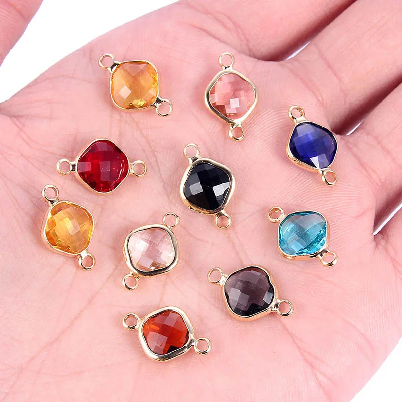 10pcs Gold Round Triangle Double Side Crystal Murano Faceted Glass Connector For Women DIY Earring Handcrafted Jewelry Accessory
10pcs Gold Round Triangle Double Side Crystal Murano Faceted Glass Connector For Women DIY Earring Handcrafted Jewelry Accessory