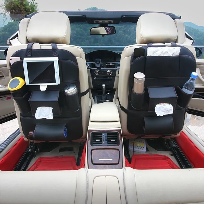 New Car Seat Back Organizer Storage iPad Phone Holder Multi Pocket Leather Black 1pc/Pack
New Car Seat Back Organizer Storage iPad Phone Holder Multi Pocket Leather Black 1pc/Pack
