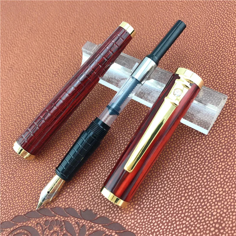 

Metal fountain pen School Office supplies commercial Stationery luxury gift ink pens teacher father business present 004