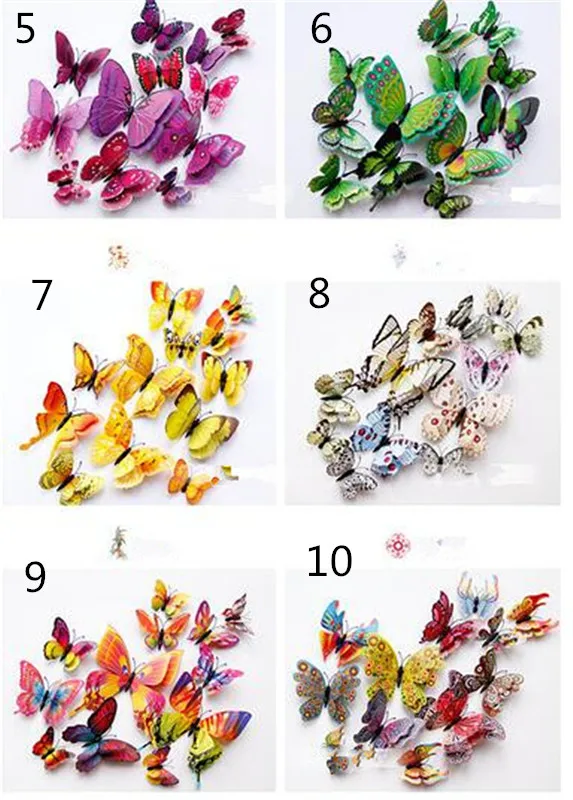 New 200pcs 12Pcs 3D Double layer Butterfly Wall Sticker on the wall for Home Decor DIY Butterflies Fridge Magnet stickers Room D
New 200pcs 12Pcs 3D Double layer Butterfly Wall Sticker on the wall for Home Decor DIY Butterflies Fridge Magnet stickers Room D