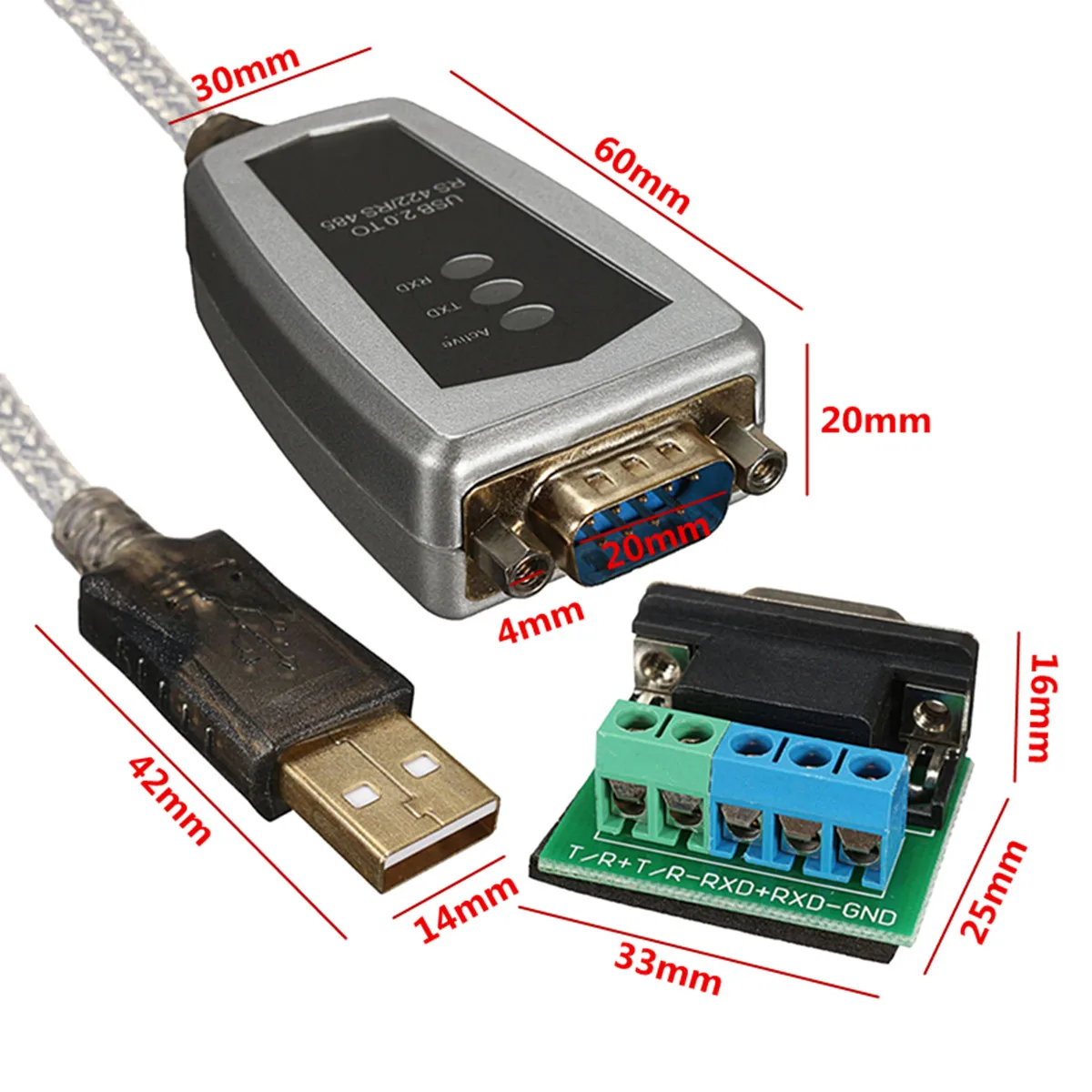 New USB to serial rs-422/485 cable converter usb to rs485 rs422 communication converter 1.8M cable
New USB to serial rs-422/485 cable converter usb to rs485 rs422 communication converter 1.8M cable