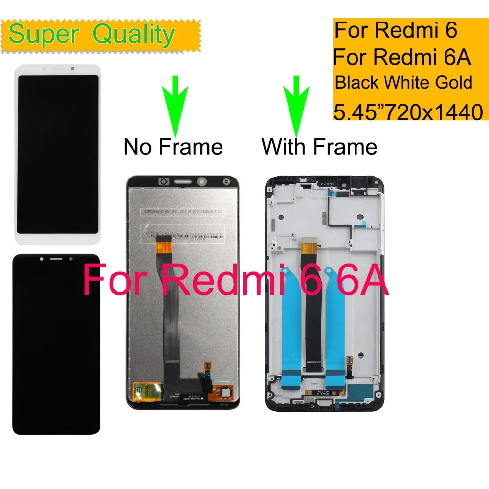 10Pcs/lot For Xiaomi REDMI 6 6A LCD Display Touch Screen Digitizer Sensor Pantalla monitor Redmi 6A LCD Assembly With Frame
10Pcs/lot For Xiaomi REDMI 6 6A LCD Display Touch Screen Digitizer Sensor Pantalla monitor Redmi 6A LCD Assembly With Frame