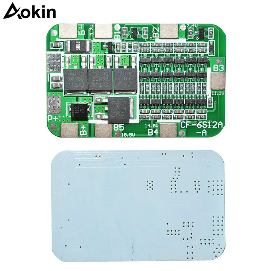 6S 15A 24V PCB BMS Protection Board For 6 Pack 18650 Li-ion Lithium Battery Cell Module
6S 15A 24V PCB BMS Protection Board For 6 Pack 18650 Li-ion Lithium Battery Cell Module