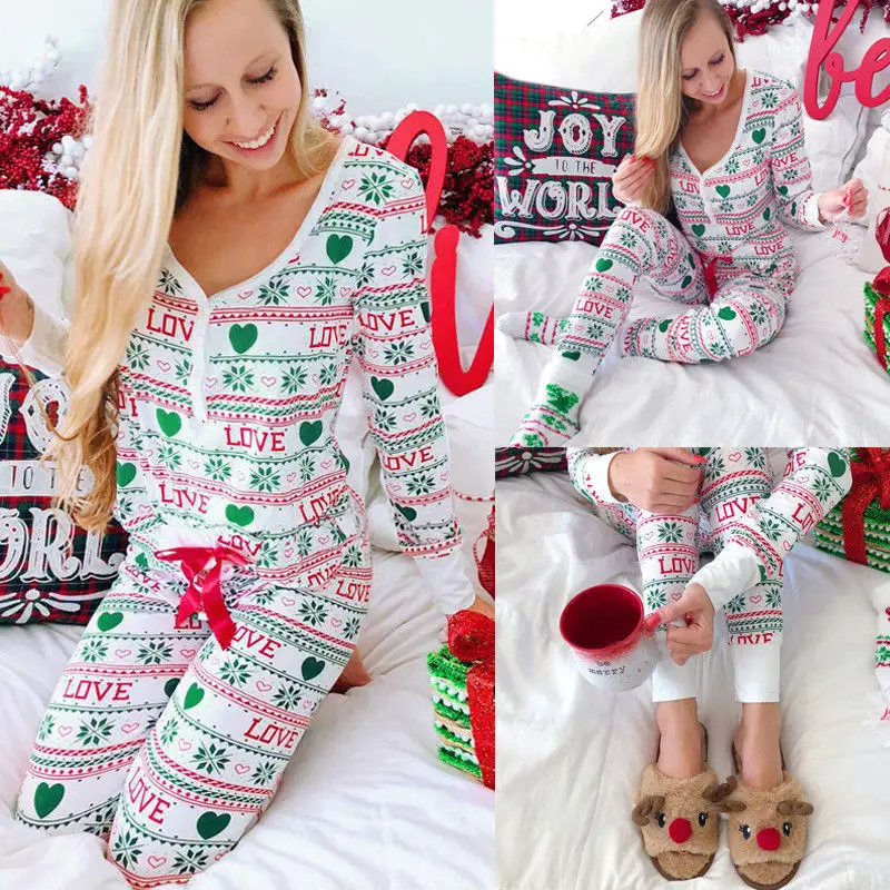 Christmas Women Pajamas Set Ladies 2Pcs Sleepwear Nightwear Printed T-Shirt Top + Long Pant Outfit Set
Christmas Women Pajamas Set Ladies 2Pcs Sleepwear Nightwear Printed T-Shirt Top + Long Pant Outfit Set