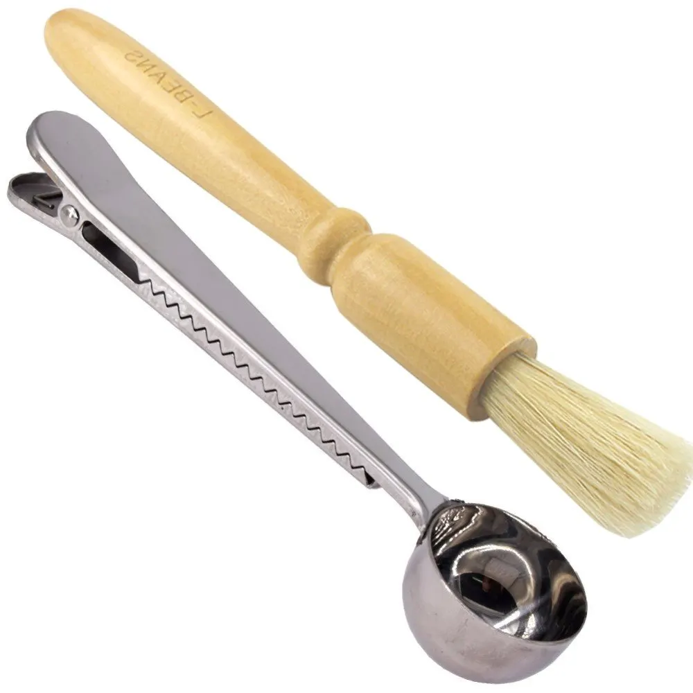 Coffee Grinder Cleaning Brush with Coffee Scoop with Clip,Natural Bristles Brush Stainless Steel Spoon Clip Coffee Tool
Coffee Grinder Cleaning Brush with Coffee Scoop with Clip,Natural Bristles Brush Stainless Steel Spoon Clip Coffee Tool
