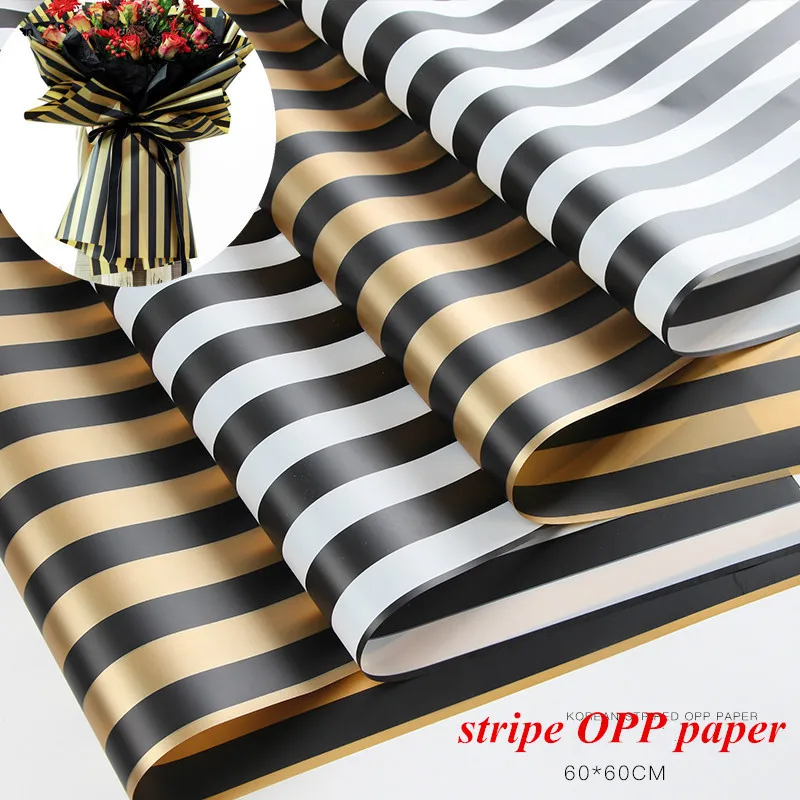 New Arrivals 10seets Fashion Korean Stripe OPP Paper Flower Packing Bouquet Gift Wrapping DIY Waterproof Florist Materials
New Arrivals 10seets Fashion Korean Stripe OPP Paper Flower Packing Bouquet Gift Wrapping DIY Waterproof Florist Materials