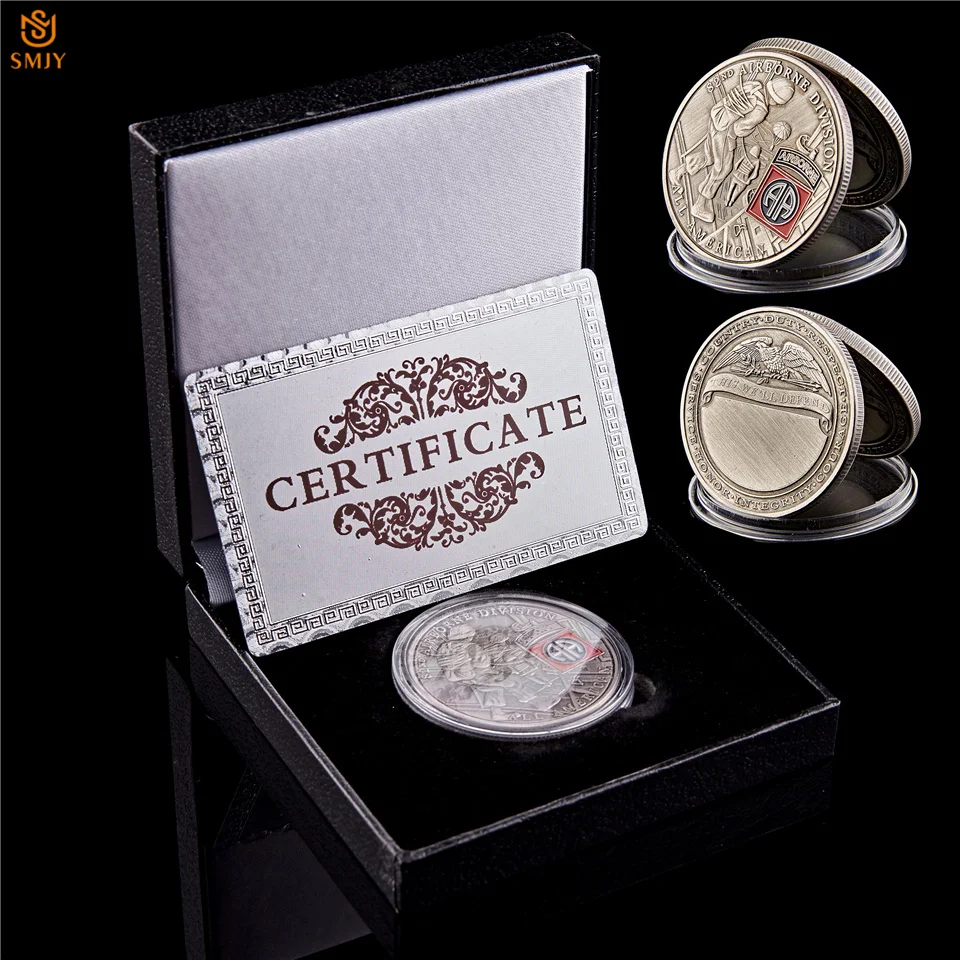 US Army 82nd Airborne Division Military Eagle Glory Bronze Metal Token Challenge Souvenir Coin Collectible Gift W/Luxury Box
US Army 82nd Airborne Division Military Eagle Glory Bronze Metal Token Challenge Souvenir Coin Collectible Gift W/Luxury Box