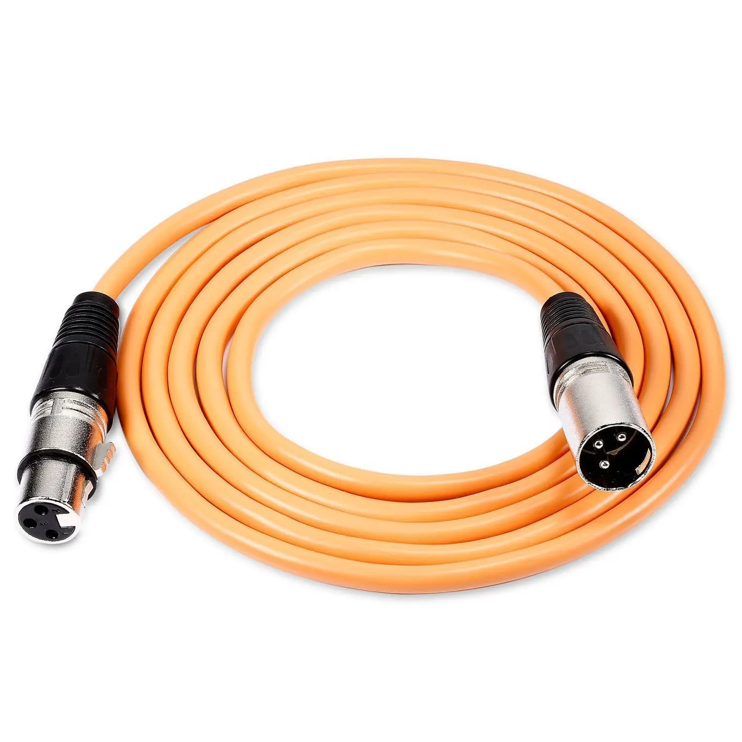 6 шт. 5 футов/2 м кабель для микрофона XLR папа-XLR Женский резиновый Змеиный шнур