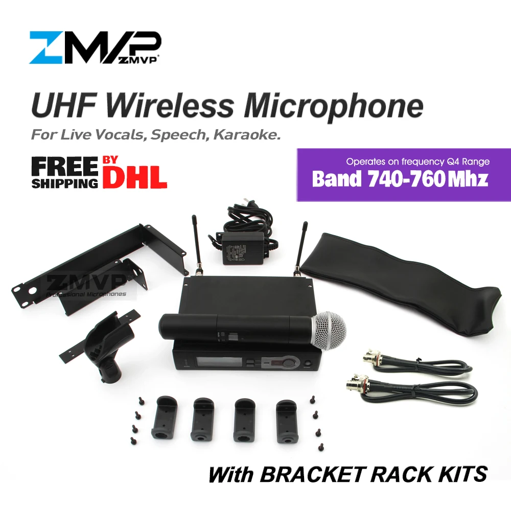 UHF Professional SLX24 Performance Live Vocals Wireless Microphone System With SM58LC Handheld Transmitter Mic Bracket Rack Kits
UHF Professional SLX24 Performance Live Vocals Wireless Microphone System With SM58LC Handheld Transmitter Mic Bracket Rack Kits
