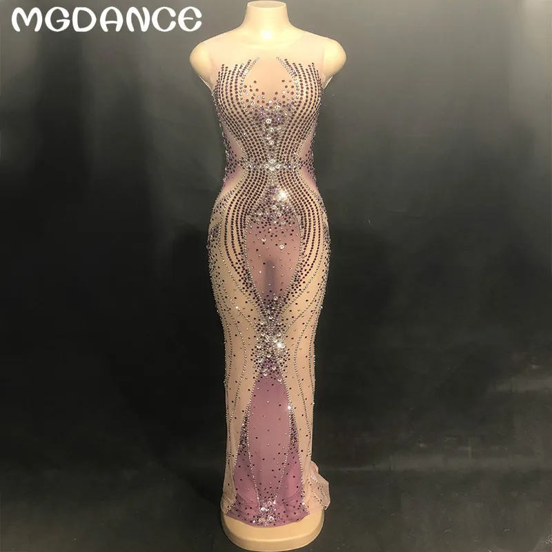 New Sexy Women Sparkly Purple Rhinestones Mesh Long Dress Birthday Party Dress Evening Dance See Through Prom Celebrate Dresses
New Sexy Women Sparkly Purple Rhinestones Mesh Long Dress Birthday Party Dress Evening Dance See Through Prom Celebrate Dresses