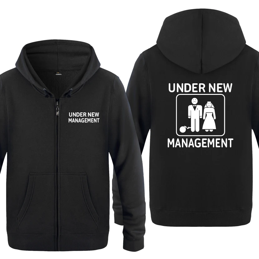 Under New Management - Bachelor Wedding Party Sweatshirts Men 2018 Mens Zipper Hooded Fleece Hoodies Cardigans
Under New Management - Bachelor Wedding Party Sweatshirts Men 2018 Mens Zipper Hooded Fleece Hoodies Cardigans