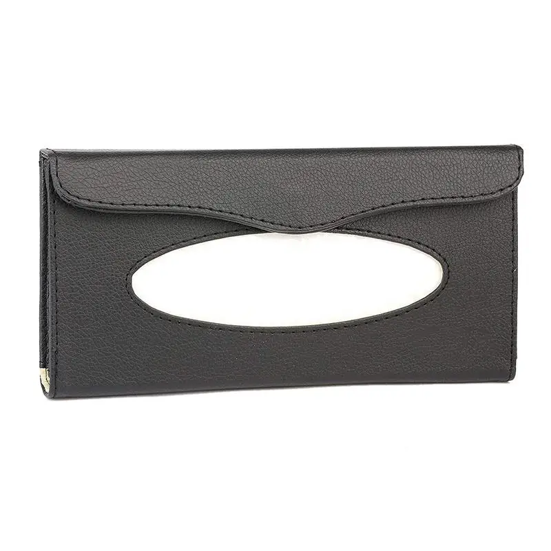 Car Tissue Holder Sun Visor Napkin Holder Car Visor Tissue Holder PU Leather Backseat Tissue Case Holder with paper towel