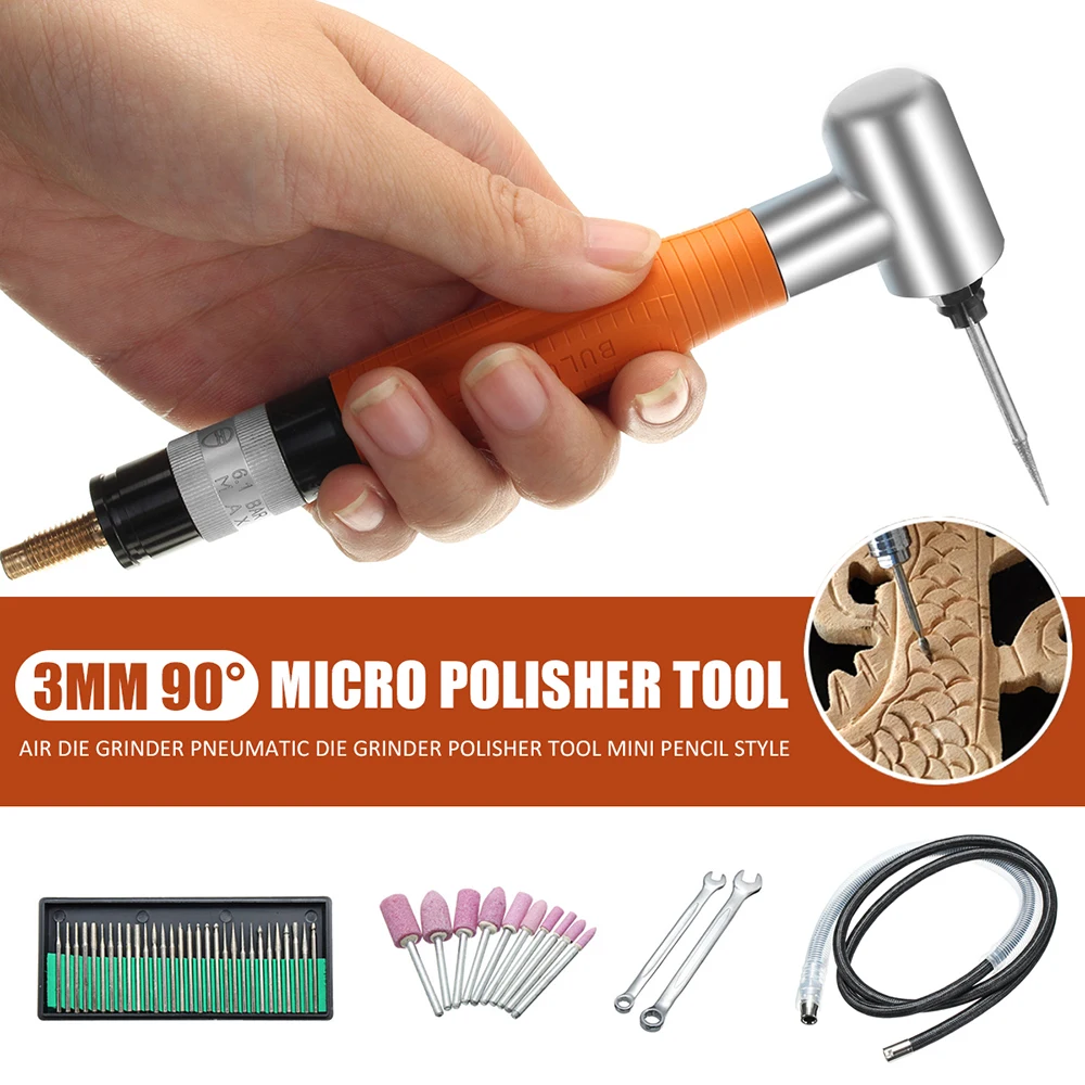 3mm 90 Degree Angle Air Die Grinder Pneumatic Micro Grinder Grinding Polisher Tool Set Cutting Abrasive Pneumatic Tools
3mm 90 Degree Angle Air Die Grinder Pneumatic Micro Grinder Grinding Polisher Tool Set Cutting Abrasive Pneumatic Tools