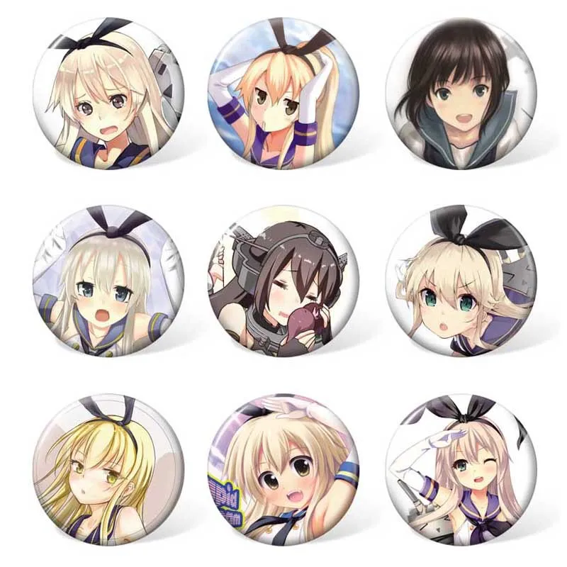 9 pcs/lot Anime Kantai Collection Badges Toys Brooch Model Pins for gifts Size 58MM
9 pcs/lot Anime Kantai Collection Badges Toys Brooch Model Pins for gifts Size 58MM