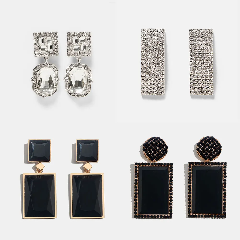Flatfoosie Fashion Shiny Crystal Drop Earrings For Women Silver Color Square Geometric Statement Earrings Jewelry Christmas
Flatfoosie Fashion Shiny Crystal Drop Earrings For Women Silver Color Square Geometric Statement Earrings Jewelry Christmas