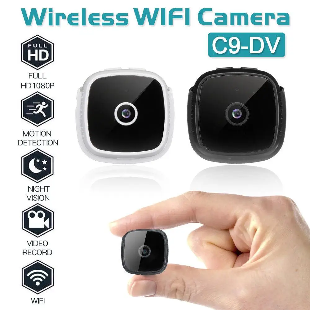 Mini Camera C9-DV WIFI HD 1080P Wireless Camera Security Camcorder IR Night Vision Small Car Sport Camera Video Recorder
Mini Camera C9-DV WIFI HD 1080P Wireless Camera Security Camcorder IR Night Vision Small Car Sport Camera Video Recorder