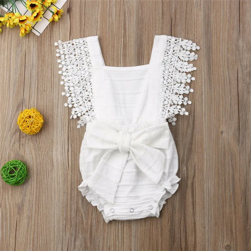 2019 0-18M Newborn Baby Girl Lace Sleeveless Rompers Bowknot Jumpsuit Beach Clothes Summer Solid Color
2019 0-18M Newborn Baby Girl Lace Sleeveless Rompers Bowknot Jumpsuit Beach Clothes Summer Solid Color