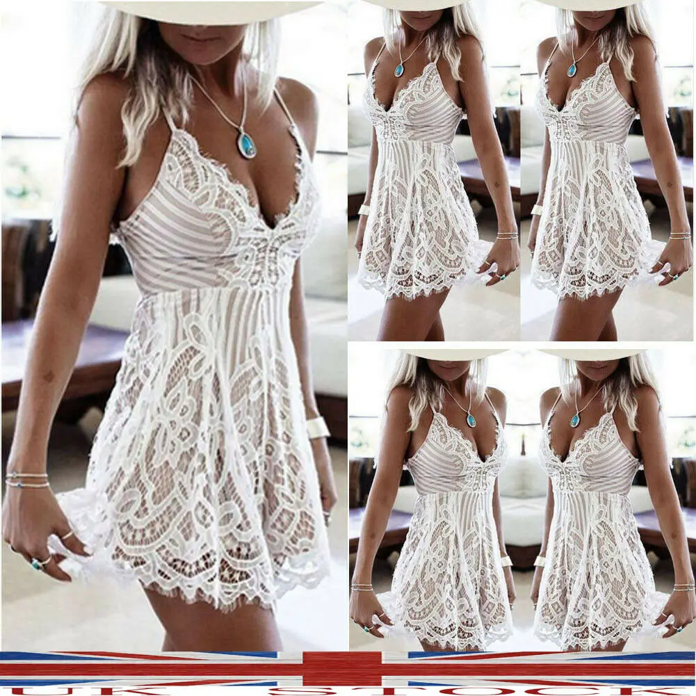 Sexy Fashion 2019 Women Sheath Lace Sleeveless Knee Length Dress V Neck Beach Evening Party Short Dresses
Sexy Fashion 2019 Women Sheath Lace Sleeveless Knee Length Dress V Neck Beach Evening Party Short Dresses
