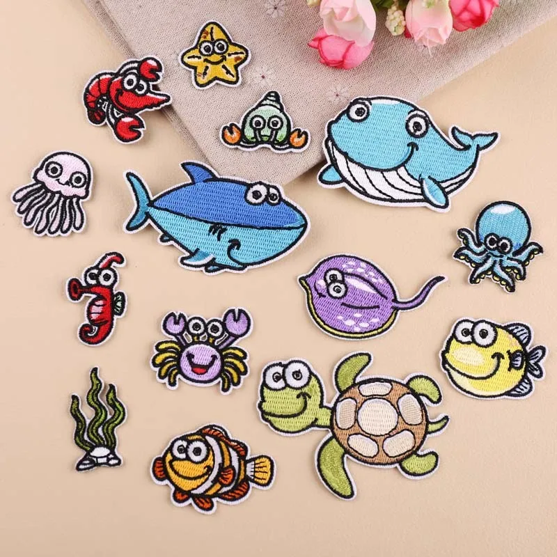 PGY Cartoon Ocean Animal Whale Shark Marine Organism Turtle Iron On Embroidered Clothes Patches For Clothing Wholesale Badges
PGY Cartoon Ocean Animal Whale Shark Marine Organism Turtle Iron On Embroidered Clothes Patches For Clothing Wholesale Badges