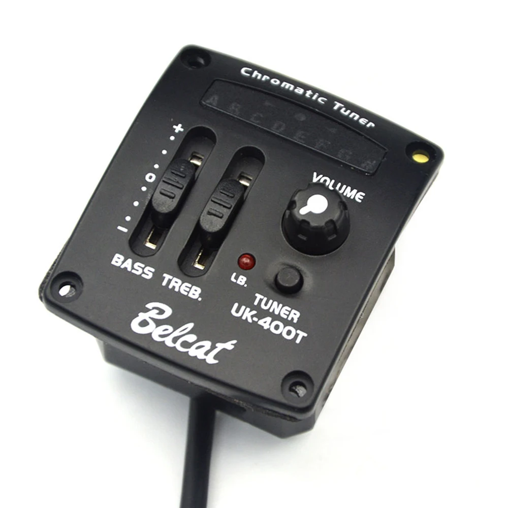 Belcat UK-400T 2Band Equalizer Preamp Ukulele Pickup 2 Band EQ with Chromatic LED tuner Omega-ll Piezo cable pickup
Belcat UK-400T 2Band Equalizer Preamp Ukulele Pickup 2 Band EQ with Chromatic LED tuner Omega-ll Piezo cable pickup