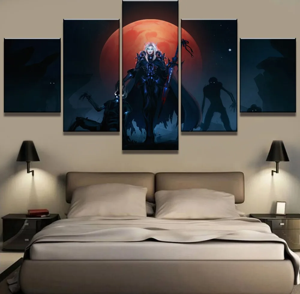 5 Piece Canvas Painting Warcraft Sylvanas Cuadros Landscape Canvas Wall Art Home Decor For Living Room Unique Gift Wall Picture
5 Piece Canvas Painting Warcraft Sylvanas Cuadros Landscape Canvas Wall Art Home Decor For Living Room Unique Gift Wall Picture