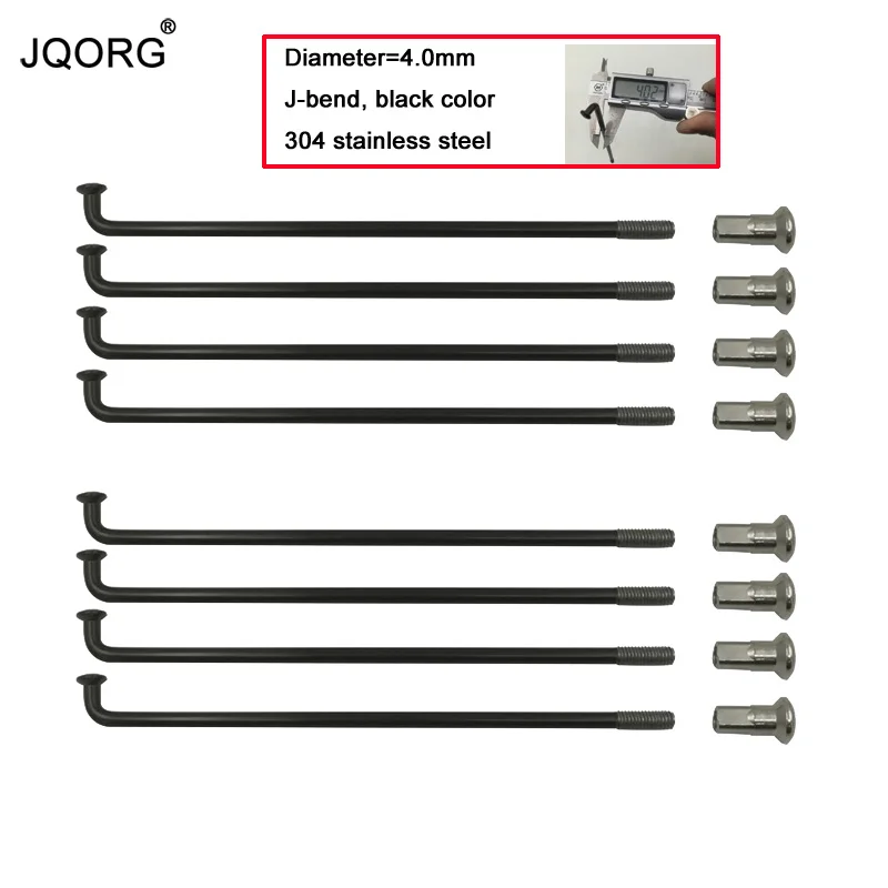 16 Pieces One Lot 8 K Diameter 4.02 mm Motor Bike Spokes 304 Stainless Steel Black Color Motorcycle Spokes With Brass Nipples
16 Pieces One Lot 8 K Diameter 4.02 mm Motor Bike Spokes 304 Stainless Steel Black Color Motorcycle Spokes With Brass Nipples