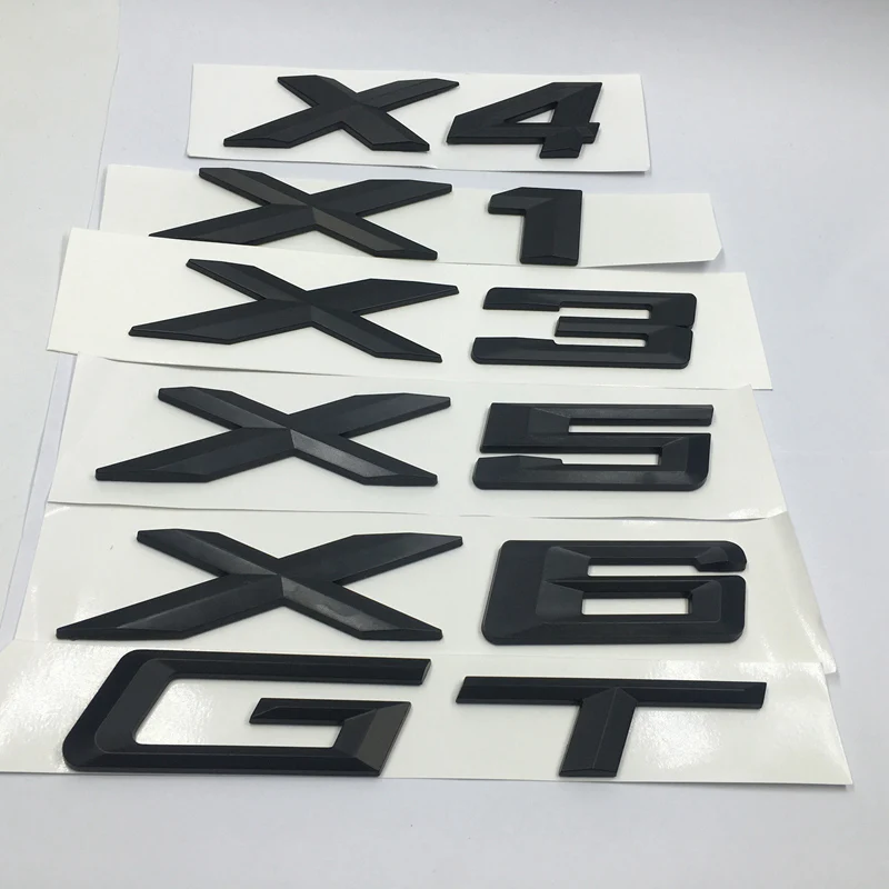 Автомобильные наклейки матовые черные для BMW X1, X3, X4, X5, X6 GT, буква с цифрами, значок, эмблема, наклейка, логотип на задний багажник автомобиля, ...
Автомобильные наклейки матовые черные для BMW X1, X3, X4, X5, X6 GT, буква с цифрами, значок, эмблема, наклейка, логотип на задний багажник автомобиля, ...