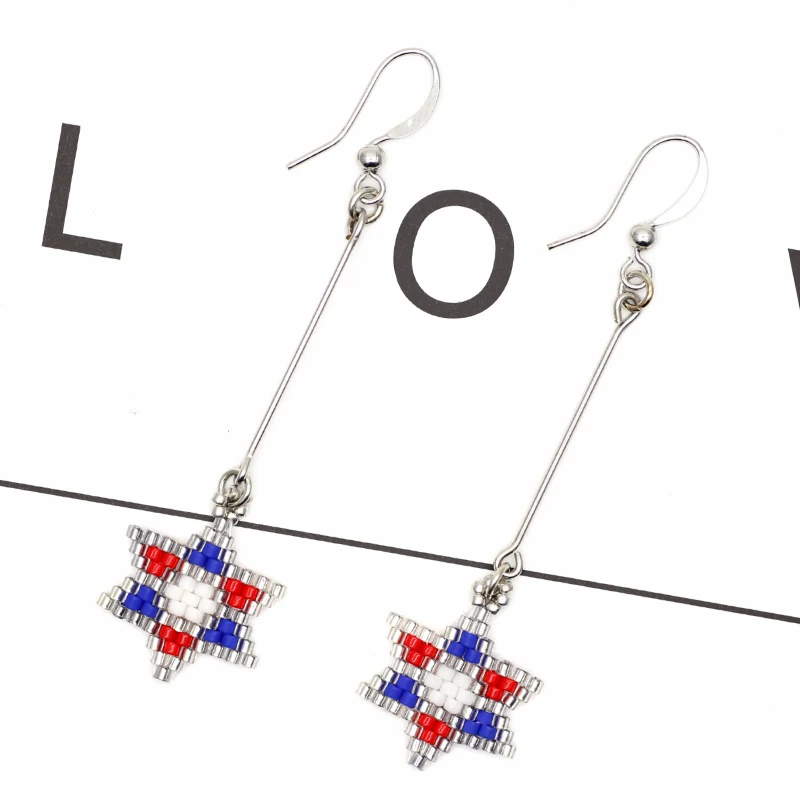 FAIRYWOO Little Star Long Delica Drop Earrings Pendant Stainless Steel Hook Miyuki Bead Earring For Woman Fashion Girl Gifts 
FAIRYWOO Little Star Long Delica Drop Earrings Pendant Stainless Steel Hook Miyuki Bead Earring For Woman Fashion Girl Gifts