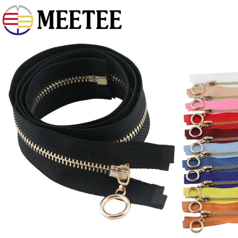 2шт Meetee 3 #70 см Open end Металлический язычок в виде кольца DIY одежда пальто пуховик