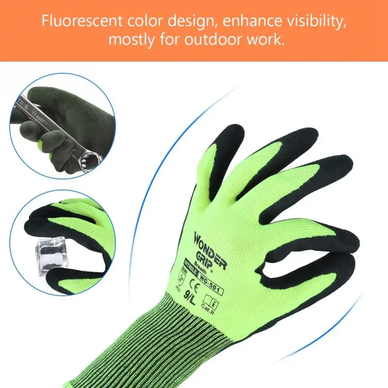 Универсальные модные противоскользящие дышащие рабочие перчатки с нитриловым