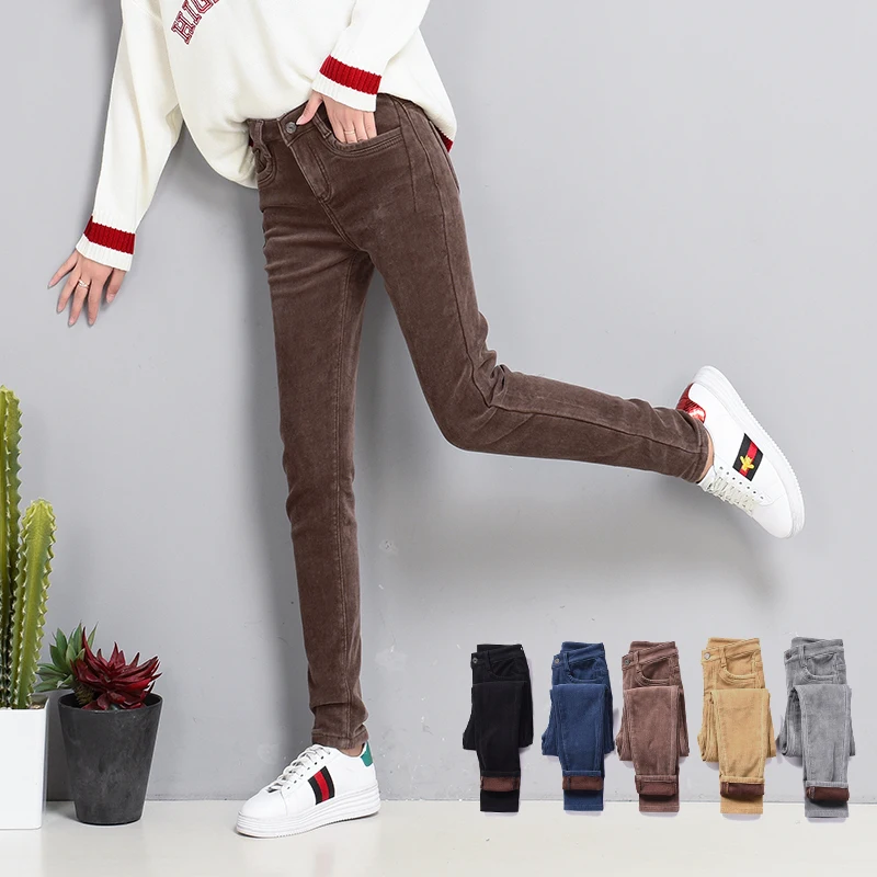 Winter Women Pants Plus Velvet Pants Thick High Waist/Corduroy Pant Elastic Warm Pencil Pants Plus Size Trousers Women Sweatpant
Winter Women Pants Plus Velvet Pants Thick High Waist/Corduroy Pant Elastic Warm Pencil Pants Plus Size Trousers Women Sweatpant
