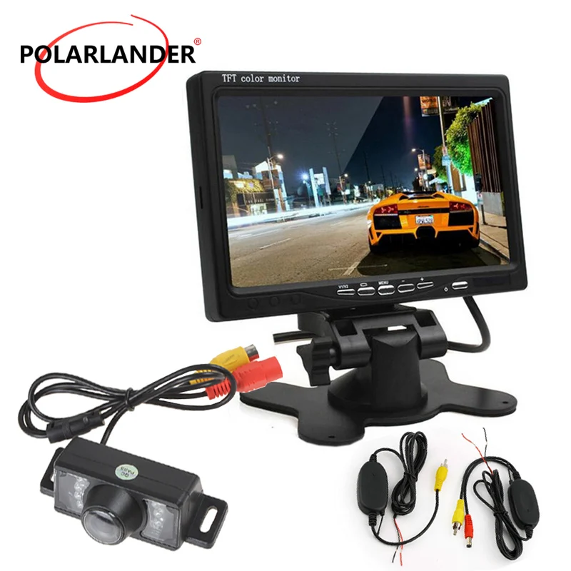 with 7 Inch wireless TFT LCD Color Display Screen Car Rear View Monitor 7 LED IR Lights Night Vision rear view camera
with 7 Inch wireless TFT LCD Color Display Screen Car Rear View Monitor 7 LED IR Lights Night Vision rear view camera