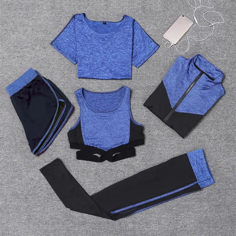 5 Piece Women Yoga Set Sport Suit Bra Legging Female Long Sleeved Long Running Pants Outdoor Sportswear Fitness Suit Tracksuit
5 Piece Women Yoga Set Sport Suit Bra Legging Female Long Sleeved Long Running Pants Outdoor Sportswear Fitness Suit Tracksuit