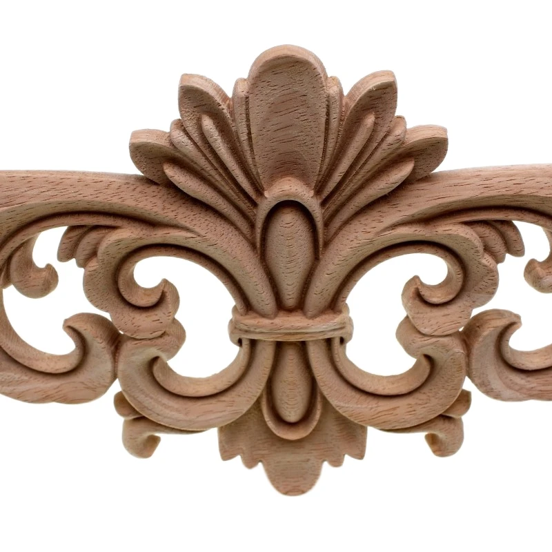 1Pc Floral Wood Carved Corner Woodcarving Decal Diy Applique Sculptures Home Furniture Cabinet Decoration | Дом и сад