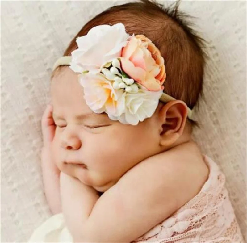 PUDCOCO Newest Beauty 3Pcs Baby Girls Infant Toddler Flower Headband Hair Band Soft Elastic Accessories Headwears