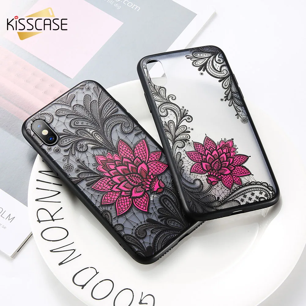 Кружевной розовый чехол KISSCASE для Huawei Y3 Y5 Y6 2017 Y7 Prime 2019 Y9 телефона Honor Mate 10 20 Pro 9 lite P30