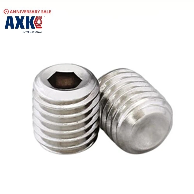 Axk 100pcs Din913 M3*3/4/5/6/10/12/14/16/20 A2 Stainless Steel Flat End Hex Socket Set Grub Screw
Axk 100pcs Din913 M3*3/4/5/6/10/12/14/16/20 A2 Stainless Steel Flat End Hex Socket Set Grub Screw