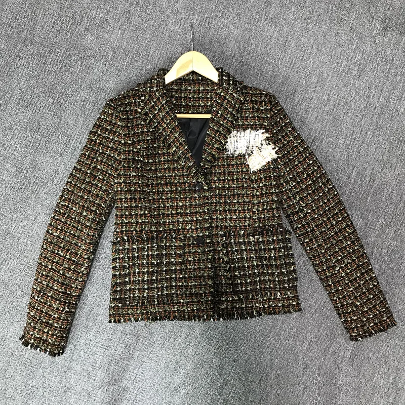 OXANT Women's Blazer High-quality 2019 Autumn New Fashion Fashion Small Fragrant Wind Shoulder Cushion Plaid Suit Coat
OXANT Women's Blazer High-quality 2019 Autumn New Fashion Fashion Small Fragrant Wind Shoulder Cushion Plaid Suit Coat