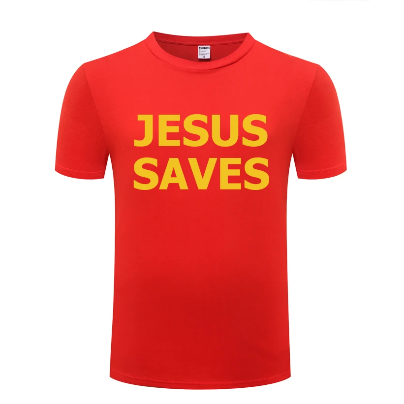 Jesus Saves Funny Men's T-Shirt T Shirt Men 2018 New Short Sleeve O Neck Cotton Casual Top Tee
Jesus Saves Funny Men's T-Shirt T Shirt Men 2018 New Short Sleeve O Neck Cotton Casual Top Tee